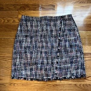 LOFT Multicolor Tweed Pencil Skirt